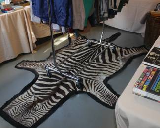 authentic zebra rug