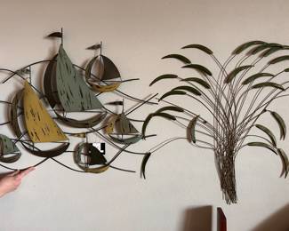A couple of GREAT metal Wall hanging art pcs. (hand not included!)