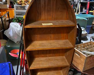 5-shelf canoe bookshelf