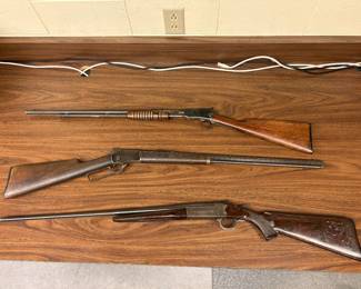 Top - Winchester 22 Caliber model 62
Middle - Marlin 22 Cal pump rifle  model 92 hex barrel