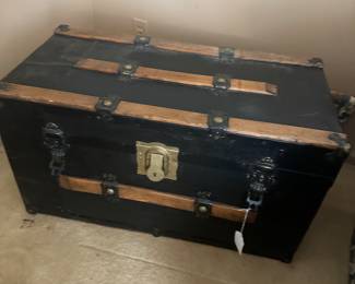Lot 320 - Blanket Chest Trunk with both handles, lined.   32”w 16”d 17-1/2”h.   
