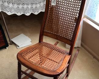 Lot 110 - cane seat rocking chair 