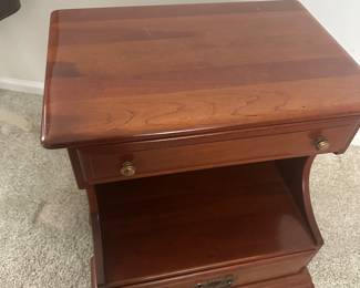 Lot (13) - Solid Cherry Nightstand  - Taylor Jamestown - 2 dovetail drawers 22"w 14.5d 25.5h.  