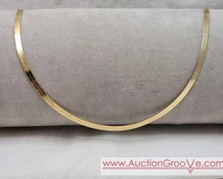 1 18 14K Gold Herringbone Necklace