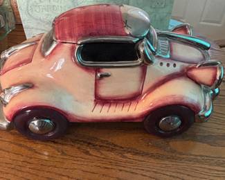 Ceramic car cookie jar