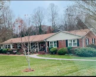 The owners are downsizing from 2,900 sq ft to 1,700 sq ft.  We are selling most of their furniture and collectibles. 
2 year old Leather Sectional
Wicker Loveseat
Dining room Table w/ 6 Chairs
China Hutch
Salmon Pottery
Wood Divider Screen
Disney Collectibles 
Washer & Dryer
Lots of Artwork
Rocker & Ottoman
Grandfather Clock
2 Pictures Dec & Repub Presidents Playing Poker
3 Sets of Bar Stools 
Lots of Clay Poker Chips
Pool Cue
Reflections Picture signed #1 proof Hedgecock
Lots of Yard Furniture 
Framing Table


