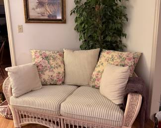 Vintage Wicker Loveseat