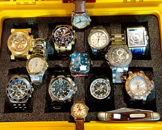 Lots of quality men’s watches including Invicta, Citizen