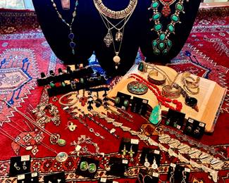 MORE STERLING, TURQUOISE, AND DIAMOND JEWELRY.   ALL REMOVED DAILY.  SECURITY ON PREMISES.