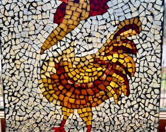 STAINED GLASS MOSIAC CHICKEN