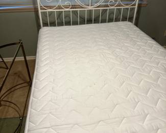 White iron bedframe