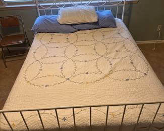 White iron bed frame 