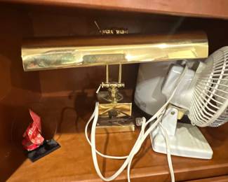 Table lamp, fan