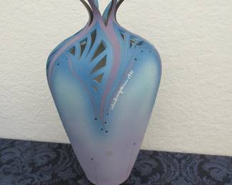 Beautiful Intricate Julia Munn Livingston Reticulated Vase
