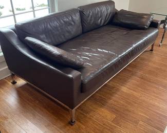 Restoration Hardware Brown Sofa