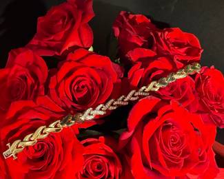 15.  1.5 ctw 14k 22.48 grams Gold & Diamond Bracelet $1400