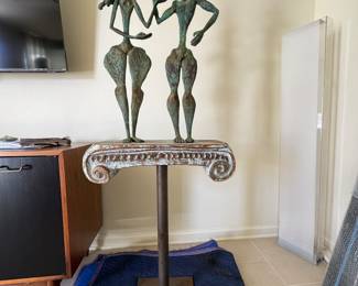 #23 - Adam & Eve, artist made Maria Louisa Campoy -(B.1945 Malaga, Spain) 2'wide x 63" tall. $1,600 