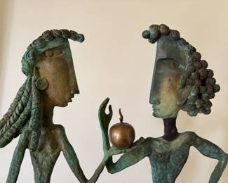 #23 - Adam & Eve, artist made Maria Louisa Campoy -(B.1945 Malaga, Spain) 2'wide x 63" tall. $1,600 
