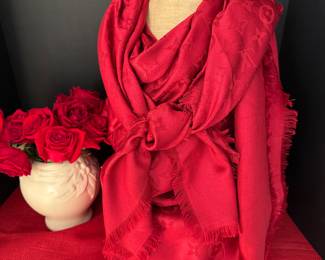 #75 -  $325 - Louis Vuitton showl wool/silk blend - very good condition. barely used. 