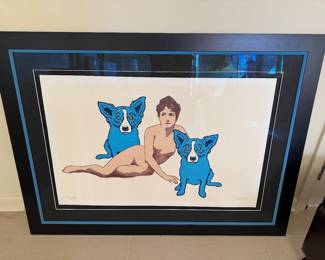 #41 - George Rodrigue - New Orleans - Artist Proof - The Blue Dogs and the Nude - Signed & A/P -$2,200