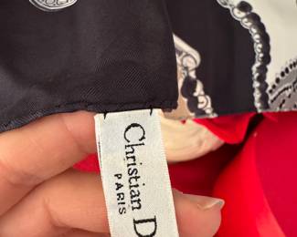 #76 - $200 - Christian Dior 100% silk 36" square- mint condition, never worn. 