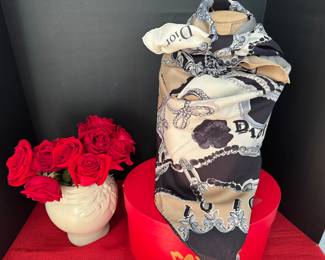 #76 - $200 - Christian Dior 100% silk 36" square- mint condition, never worn. 