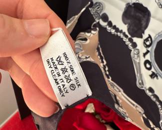 #76 - $200 - Christian Dior 100% silk 36" square- mint condition, never worn. 