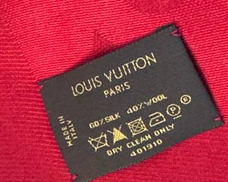 #75 -  $325 - Louis Vuitton showl wool/silk blend - very good condition. barely used. 