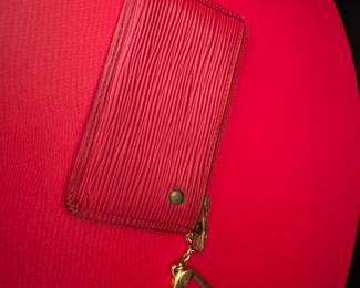 #140 - $130 Louis Vuitton key holder - Red - Epi collection 