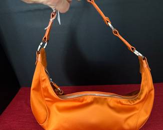 #46 - $90 Longchamps orange satin 