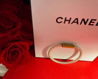8. $240 - Chanel bracelet lucite beaded 8 1/2"