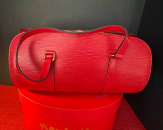 #159 - $795 -Louis Vuitton red Papillon 30 model 
