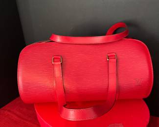 #159 - $795 -Louis Vuitton red Papillon 30 model 