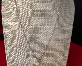 #116 - $460 - .38 ctw pendant w/18" chain. White 14kt gold. 