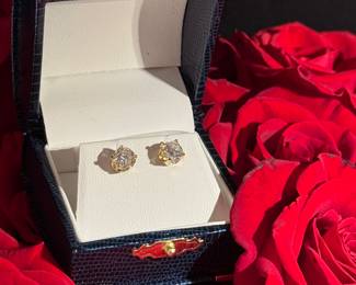 10.  14k & Diamond Studs. 1.76 carot. Price upon request