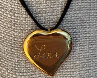 7.  Yves St Laurent Love Heart Pendant  $220