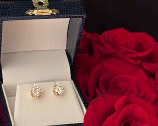 10.  14k & Diamond Studs. 1.76 carat. Price upon request