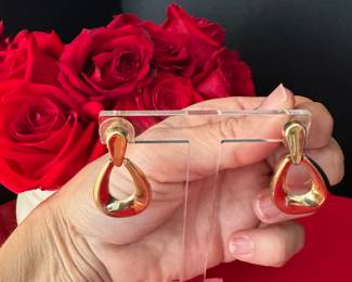 #84 - $110 - pair of earrings - 14kt gold - 2.79 gr