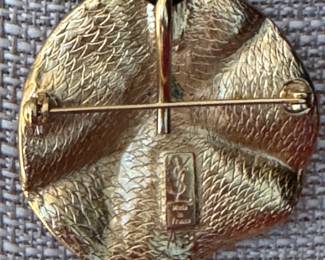 4. Yves St. Laurent Red Enamel Gold Tone Edge $220