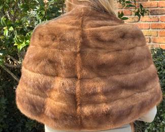 #70 - Vintage Brown Mink Shawl by Goudchaux's $180