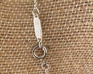 #47 - Tiffany & Co style 925 sterling necklace with sterling chain - Size - Box NOT included. $40 