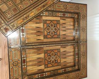 ornate gaming table from Morocco