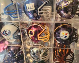 mini NFL football helmets