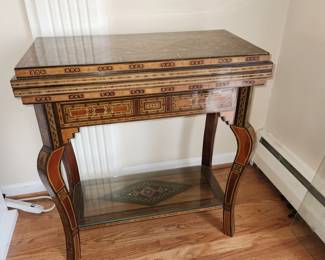 ornate gaming table from Morocco