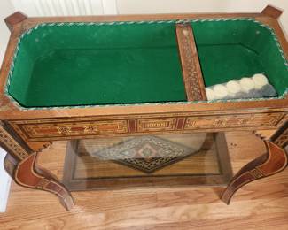 ornate gaming table from Morocco