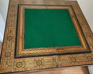 ornate gaming table from Morocco
