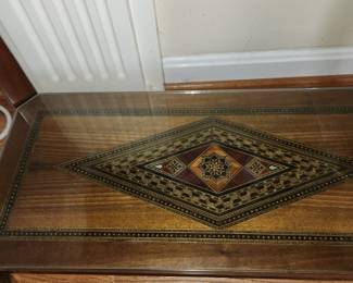 ornate gaming table from Morocco