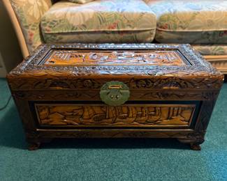 $200 Hand Carved Chest