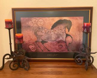 Broken Hearted Print And Candle Holders