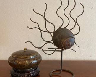 Vintage Chinese Cloisonne And Metal Art